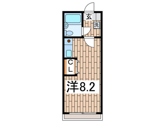 マロンハイツ(ワンルーム/1階)の間取り写真