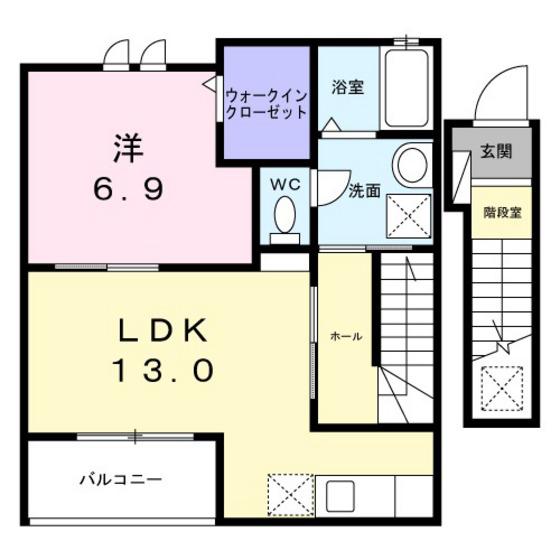 コンフィー中山台I(1LDK/2階)の間取り写真