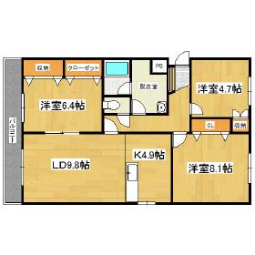 アーバン・プラザ(3LDK/2階)の間取り写真