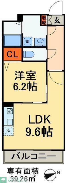 ミリアビタNO.32(1LDK/1階)の間取り写真