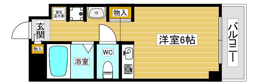 レジーナ西宮北口I(ワンルーム/1階)の間取り写真