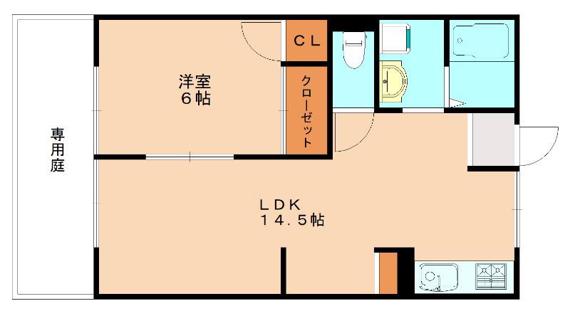 セフィーラ中村B(1LDK/1階)の間取り写真