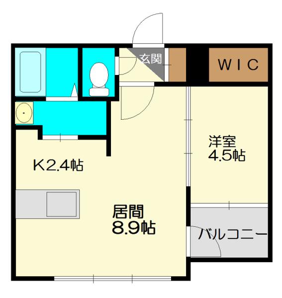 プランドール(1LDK/2階)の間取り写真