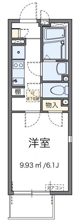 フォルトゥナート(1K/3階)の間取り写真