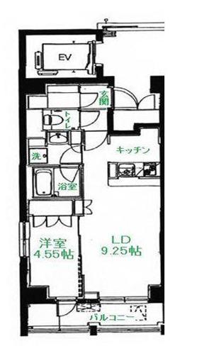 プレミアム銀座イースト(1LDK/5階)の間取り写真