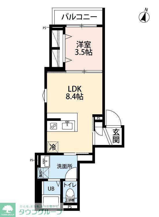 ROBOT HOME 薬園台(1LDK/2階)の間取り写真