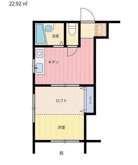 上永谷第1レジデンス(1DK/1階)の間取り写真