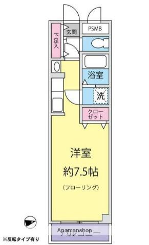 長谷川メディカルプラザ富岡(ワンルーム/3階)の間取り写真