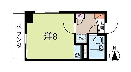 エクセル新高円寺(ワンルーム/3階)の間取り写真