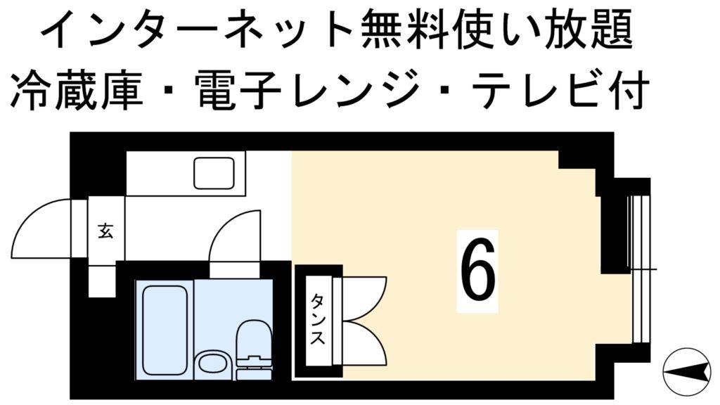 カサデソーラ白川(1K/4階)の間取り写真