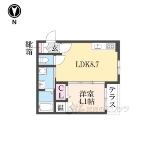 F ASECIA TONO(1LDK/1階)の間取り写真