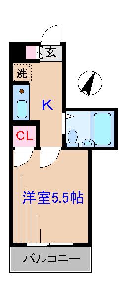 ネオハウス日吉(1K/4階)の間取り写真
