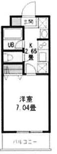 コンフォート西早稲田(1K/1階)の間取り写真