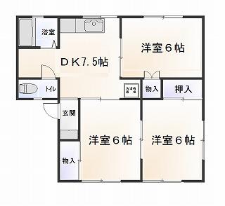 サンクレスト(3DK/1階)の間取り写真