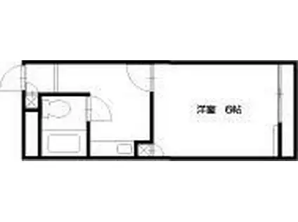 シーガルハイツ高崎(1K/1階)の間取り写真