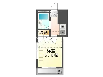 レオパレス東田第一(1K/2階)の間取り写真