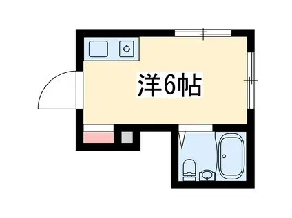 昭和グランドハイツ西三国(ワンルーム/8階)の間取り写真
