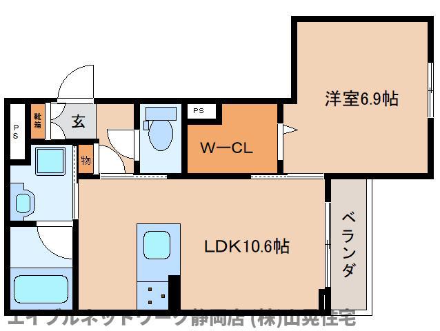 プレミアス安東(1LDK/3階)の間取り写真