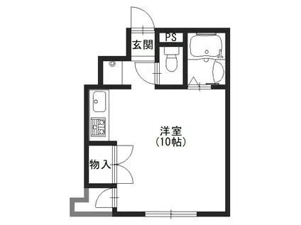 ヴィバーチェ(1K/3階)の間取り写真