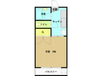 コーポ杉山(1K/3階)の間取り写真