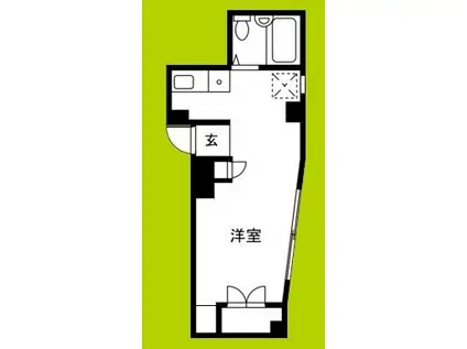 シャローム・松崎(ワンルーム/3階)の間取り写真