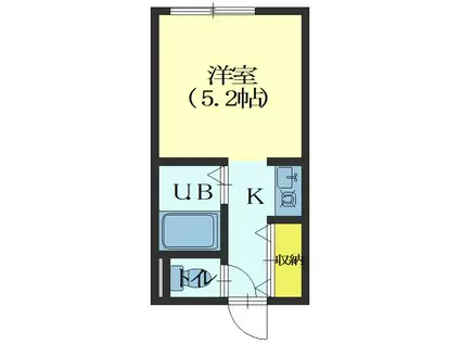 リコリッチ(1K/5階)の間取り写真