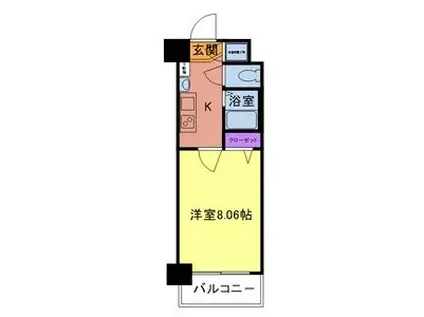 エンクレスト赤坂壱番館(1K/7階)の間取り写真