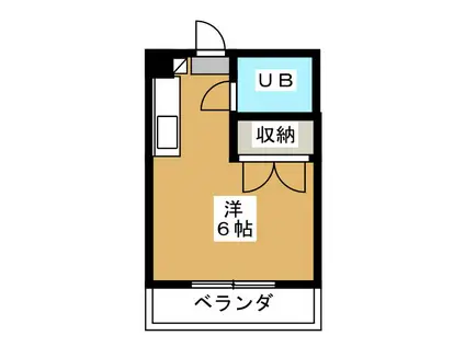 メゾンドコムサアタゴI(ワンルーム/2階)の間取り写真