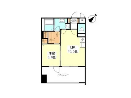 デコール神戸II(1LDK/7階)の間取り写真