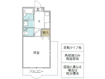 メゾンデジュール(1K/1階)の間取り写真