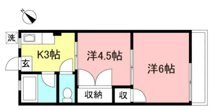 シティハイムグリーン 2階階 間取り