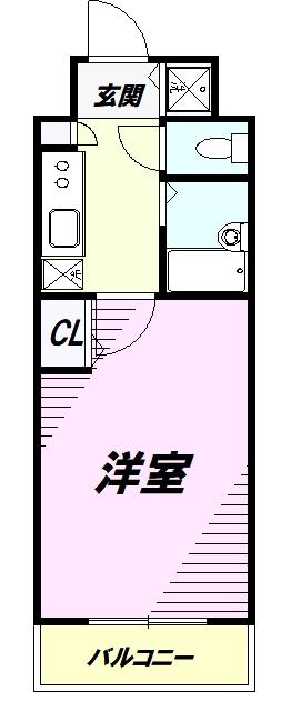 フェニックス八王子(1K/6階)の間取り写真