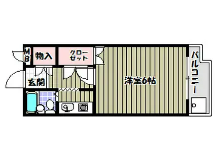 新栄プロパティー北野田I(1K/3階)の間取り写真