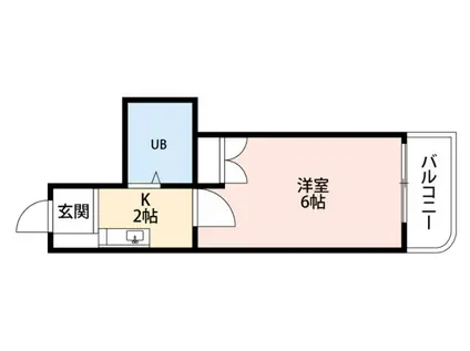 エステート16東雲(1K/2階)の間取り写真