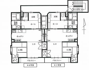 スカイLD104(1LDK/1階)の間取り写真