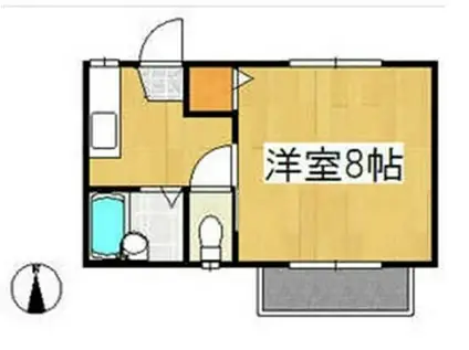 ティアーズドロップス(1K/1階)の間取り写真