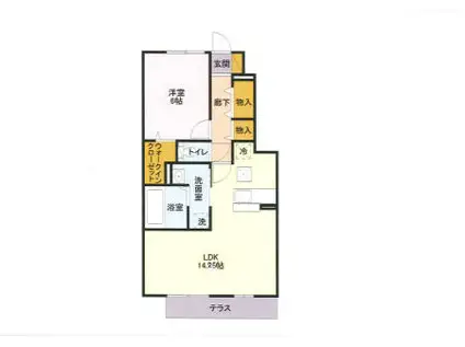 グレイス ガーデン(1LDK/1階)の間取り写真