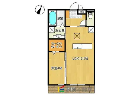 プリュス(1LDK/1階)の間取り写真