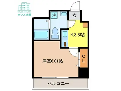 ブルーム桜 (1K/5階)の間取り写真