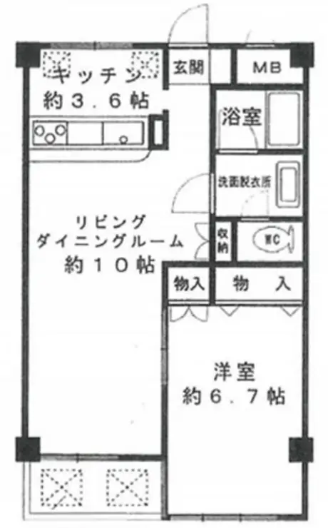 ライツ菊川 5階階 間取り