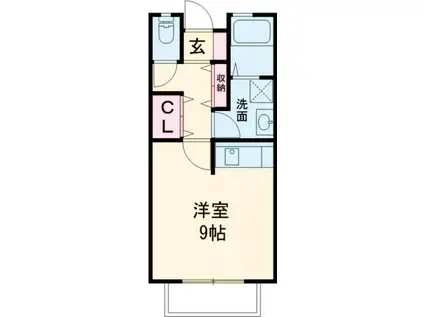 クレシタ神ノ輪II(ワンルーム/2階)の間取り写真