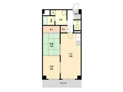 レジディア日比野(2LDK/5階)の間取り写真