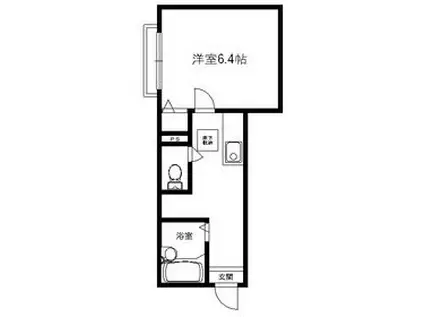 タウンコート(1K/1階)の間取り写真