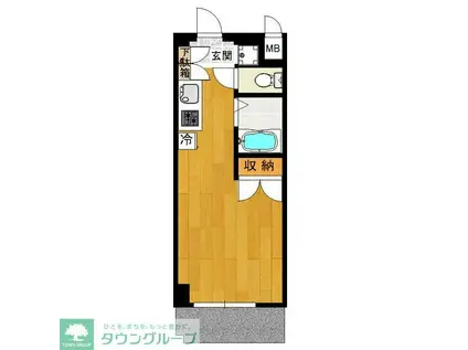 パドーレカミノ(ワンルーム/2階)の間取り写真