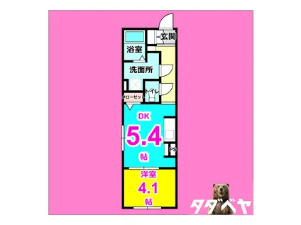 クレストタップ大曽根(1DK/2階)の間取り写真