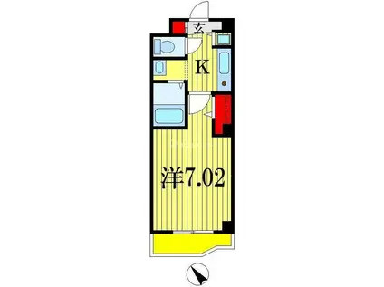 NEXT YOU(1K/2階)の間取り写真