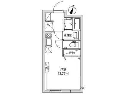GRANDRESIDENCE ASAGAYA(ワンルーム/4階)の間取り写真