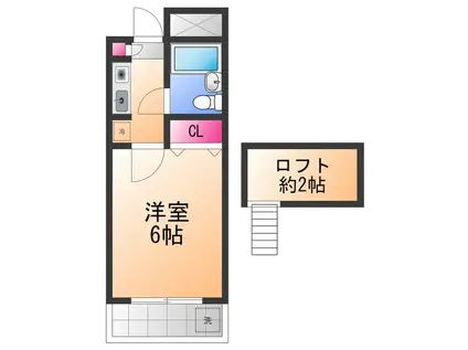 アーバンシェトワ(1K/4階)の間取り写真