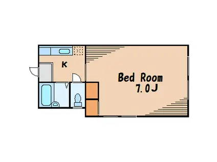 第19紀州ハイツ(1K/1階)の間取り写真