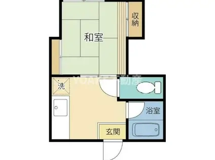 山和ハイツ(1K/2階)の間取り写真